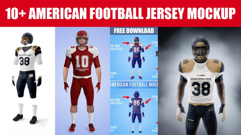 10+ American Football jersey mockup PSD Free Download