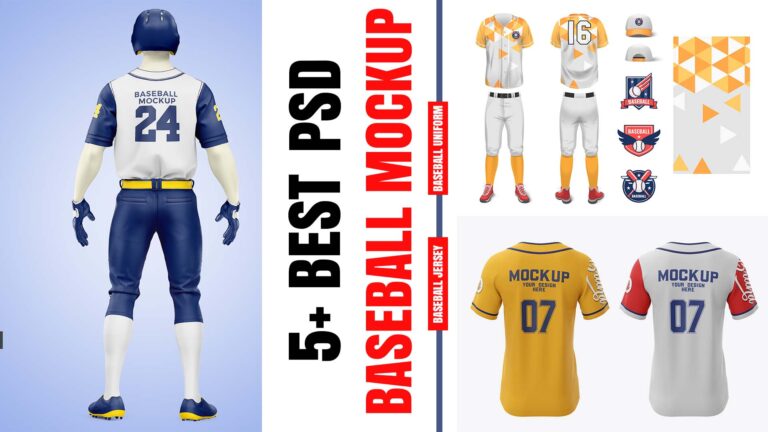 5+ Baseball jersey mockup PSD Free Download