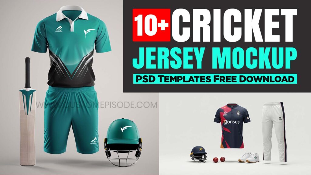 10+ Cricket jersey Mockup PSD Free Download