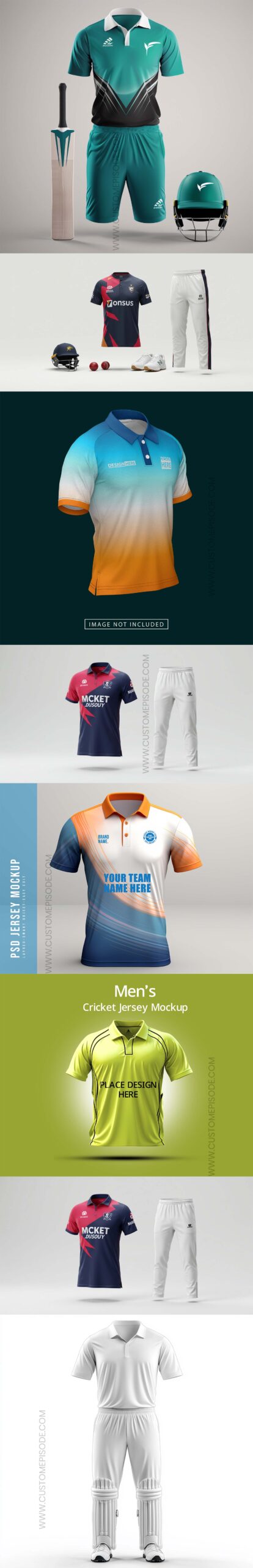 Cricket jersey Mockup PSD Free Download