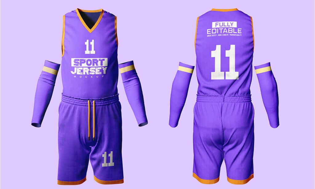 Basketball jersey mockup vector AND PSD