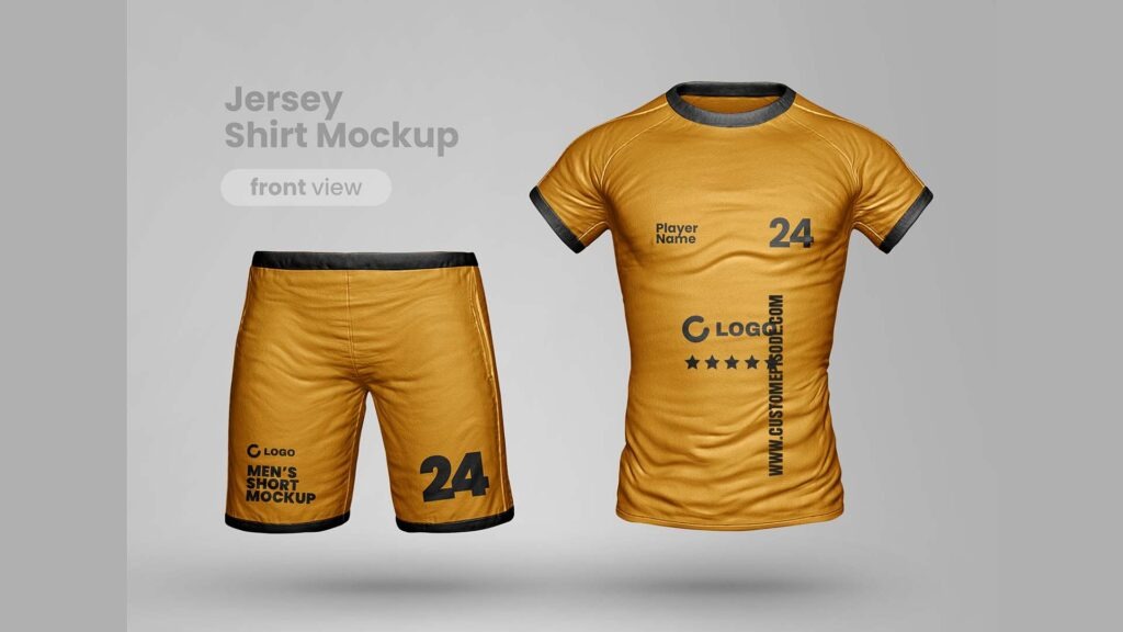 Football jersey mockup PSD free download