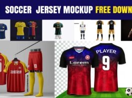 15+ Soccer Jersey mockup PSD free download,