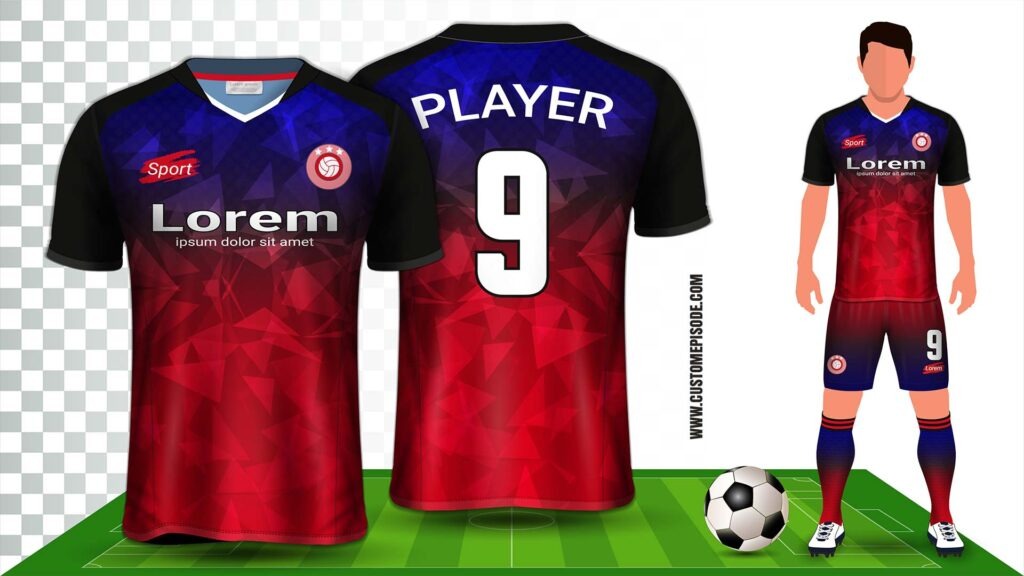 15. Editable Fabric Texture Football Shirt Mockup