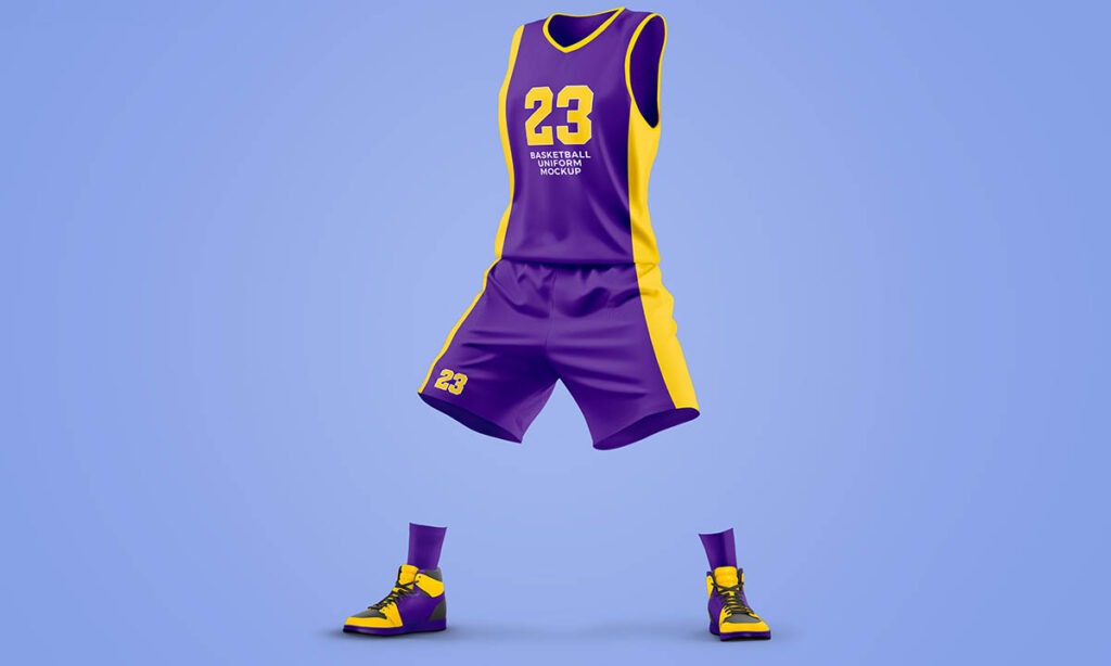 Psd basketball jersey mockup free