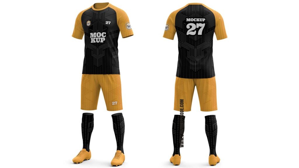 . Editable Soccer Jersey Mockup on Model