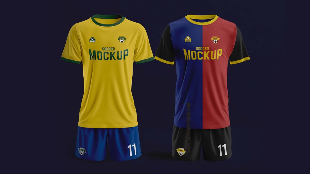  3D Football Jersey Mockup (Isolated)