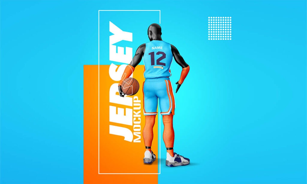 Basketball uniform mock up free download psd