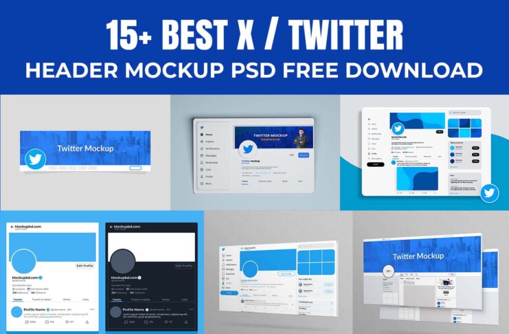 15+ Best X (Twitter) Header mockup PSD Free download