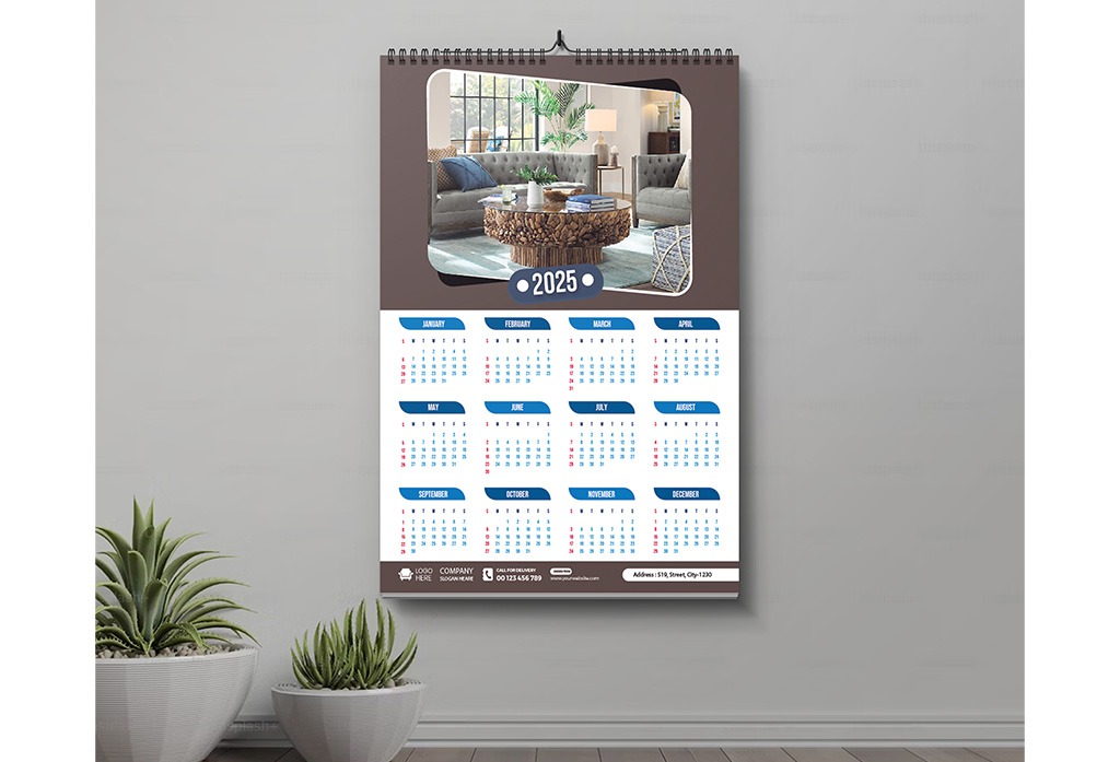 10+ Wall Calendar Mockup Free Download