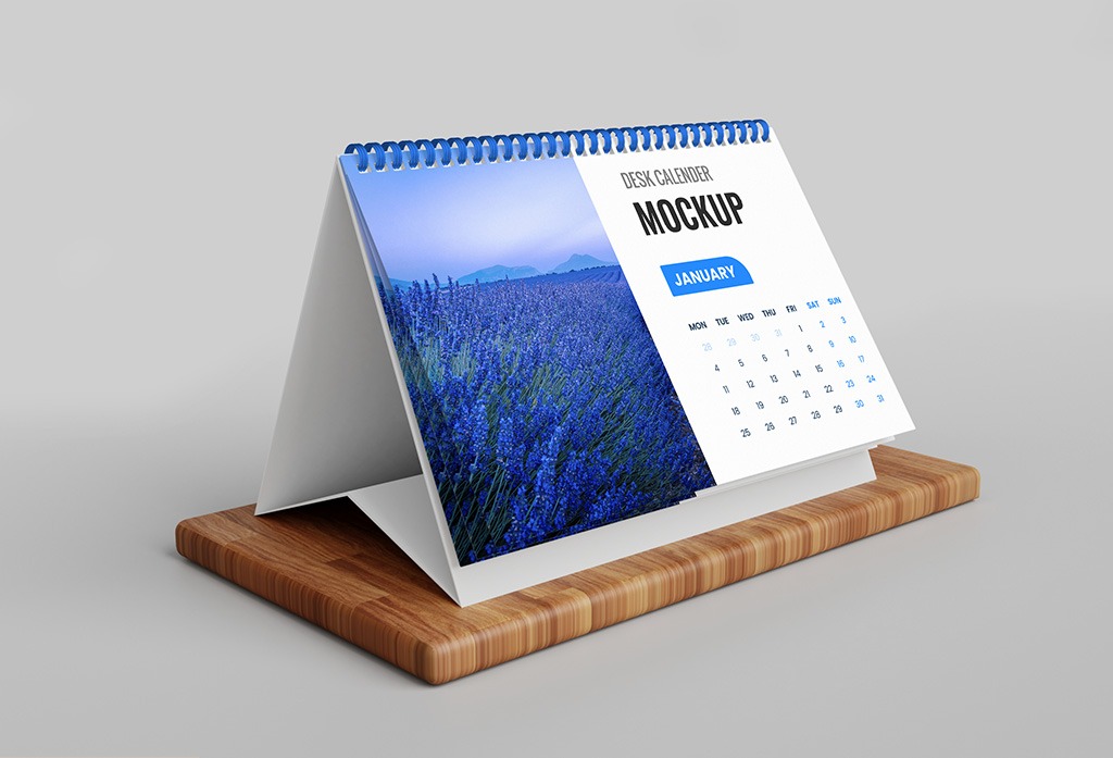Desk Calendar Mockup PSD Free Download