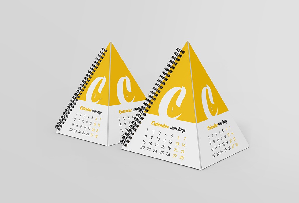 3 spiral-pyramid-desk-calendar-mockup