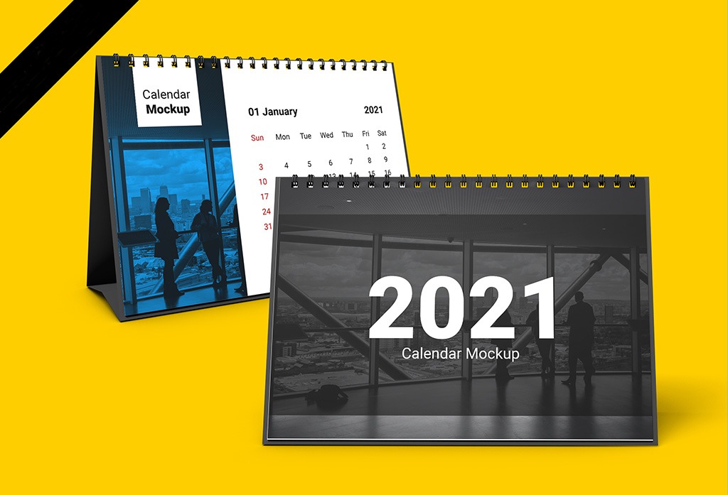 Desk Calendar Mockup PSD Free Download
