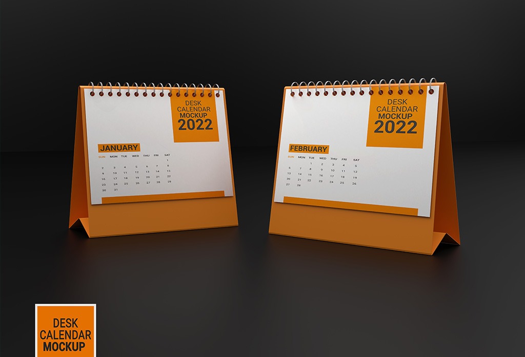Desk Calendar PSD Mockup