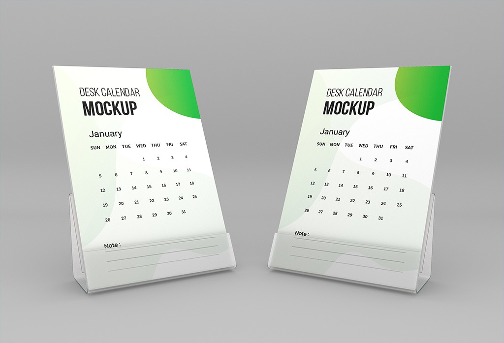 Desk Calendar Mockup