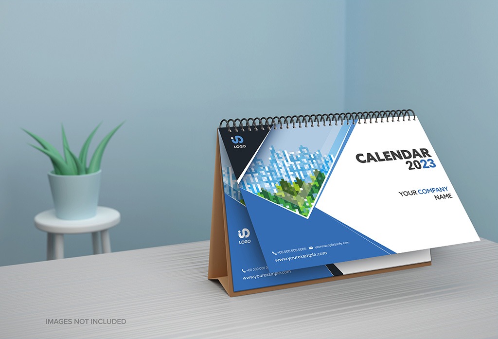 Desk Calendar Mockup PSD Free Download