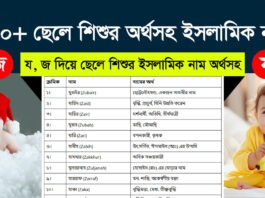 জ, য দিয়ে ছেলেদের অর্থসহ ইসলামিক নাম – ৩০০+ নামের তালিকা ও অর্থ