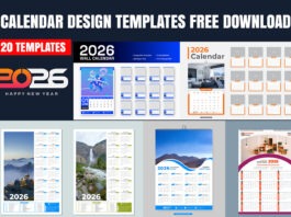 2026 calendar design templates free download