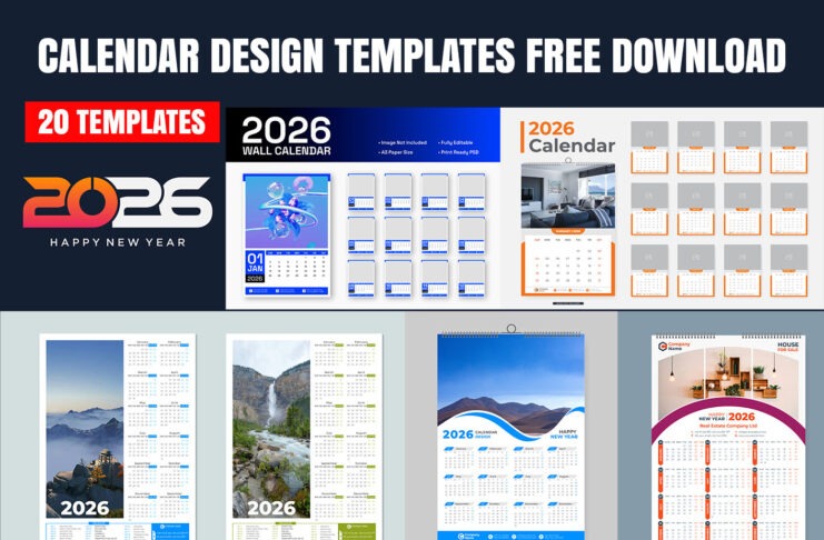 2026 calendar design templates free download